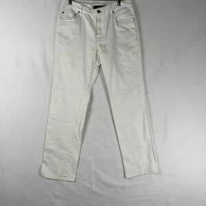 Brioni White Slim Straight Men’s Jeans - Clean White Denim